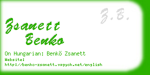 zsanett benko business card